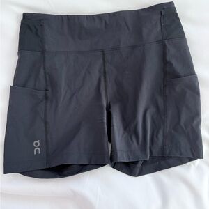 On Running Women's Black Athletic Shorts with Side Pockets